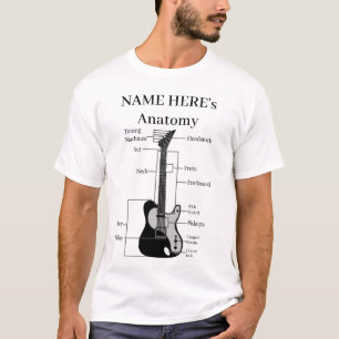 Camiseta La Música De Guitarra Adora La Anatomía De Una Gui