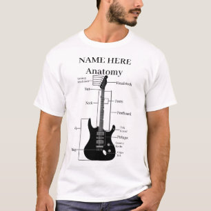 Camiseta La Música De Guitarra Adora La Anatomía De Una Gui