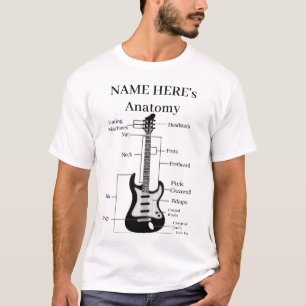 Camiseta La Música De Guitarra Adora La Anatomía De Una Gui