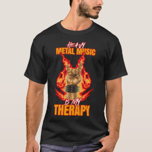 Camiseta La música de Heavy Metal es mi terapia