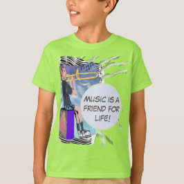 Camiseta ¡La Música De Trombón Personalizada Es Un Amigo De