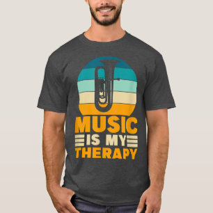 Camiseta La música de Tuba es mi divertida terapia Instrume