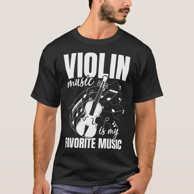 Camiseta La Música De Violín Es Mi Música Favorita Para Jug (Anverso)