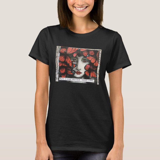 CAMISETA LA MÚSICA ES COMO LO QUE SUENAN LAS SENSACIONES (Anverso)