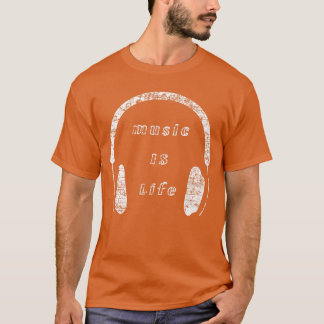 Camiseta La música es el diseño de vida chico retro