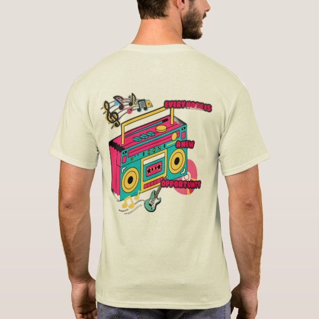 Camiseta La música es el pulso de la vida. (Reverso)