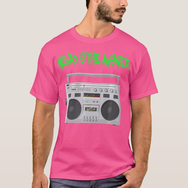 Camiseta La Música Es La Respuesta Edm Techno Dance Hip Hop (Anverso)