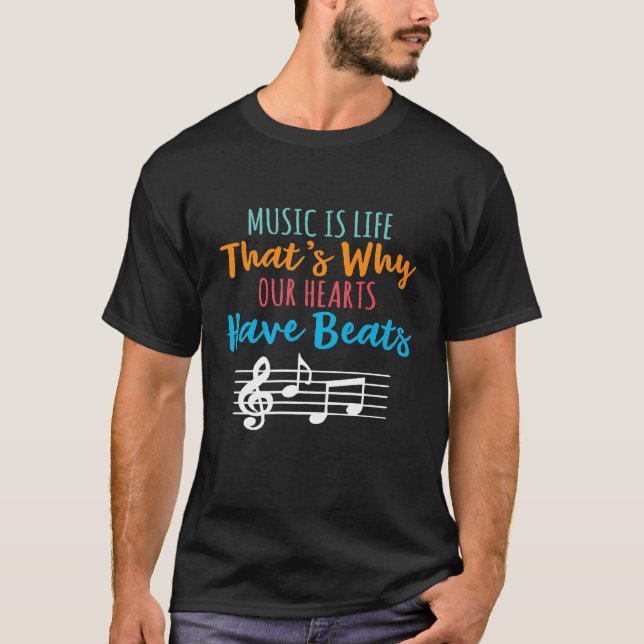 Camiseta La Música Es La Vida Nuestro Corazón Ha Ganado Al  (Anverso)