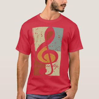 Camiseta La música es Life Treble Clef