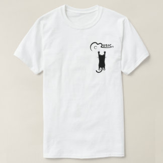 Camiseta La música es medicina - Cute Cat Guitar Design T-S