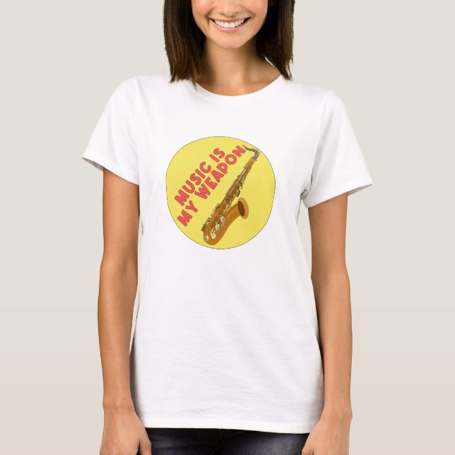 Camiseta La música es mi arma (Anverso)