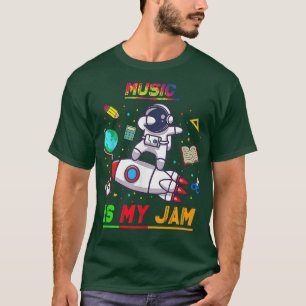 Camiseta La música es mi astronauta callejero de vuelta a l