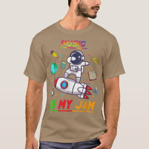 Camiseta La música es mi astronauta de nuevo a la escuela