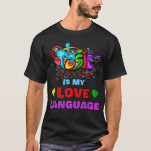 Camiseta La música es mi idioma de amor La música es pullov