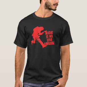 Camiseta La música es mi idioma del amor Guitarrista