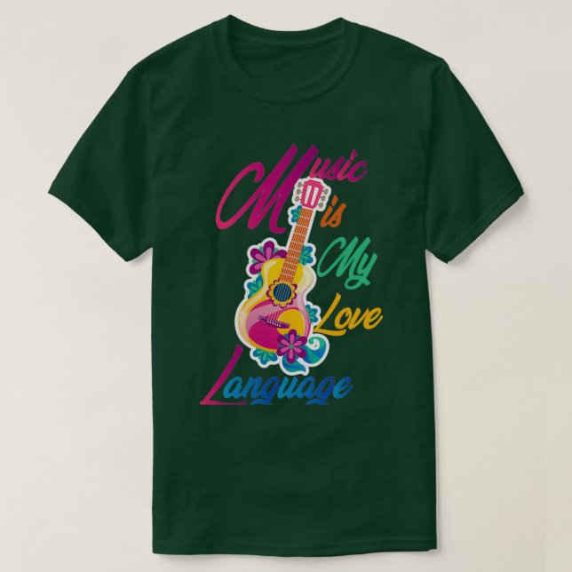 Camiseta La música es mi lenguaje de amor (Diseño del anverso)