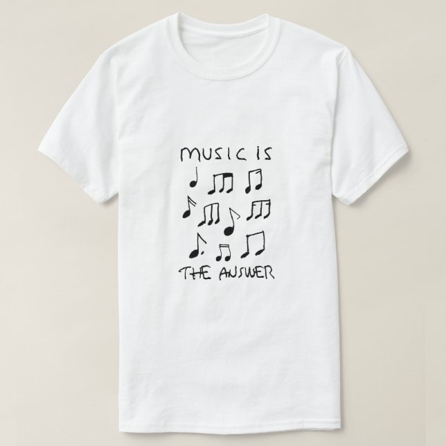 Camiseta La música es mi Poster de impresión de dibujos de  (Diseño del anverso)