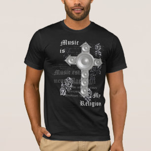 Camiseta La música es mi religión (blanca)