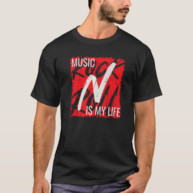 Camiseta La música es mi rock y el rock de vida (Anverso)