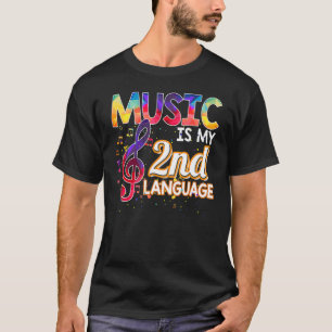 Camiseta La música es mi segunda lengua de vuelta a la escu