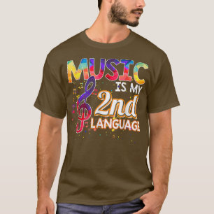 Camiseta La música es mi segunda lengua de vuelta a la escu