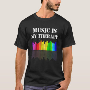 Camiseta La música es mi terapia Ecualizador DJ Divertido M