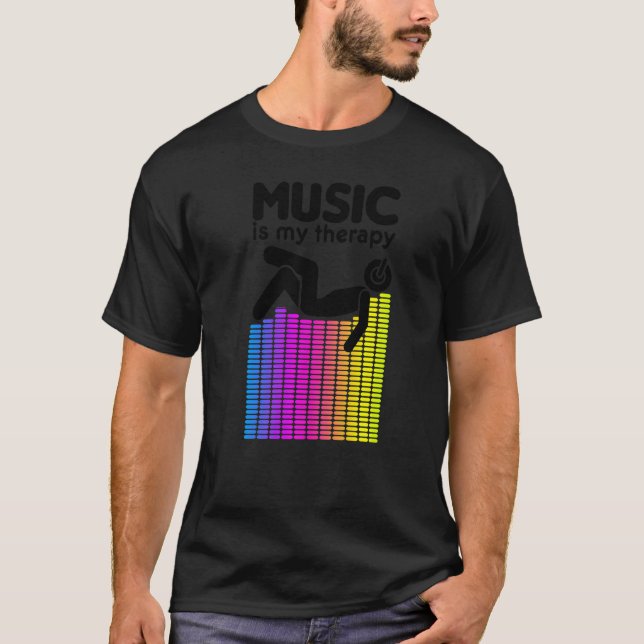 Camiseta La Música Es Mi Terapia Ecualizador Dj Iris Sound  (Anverso)