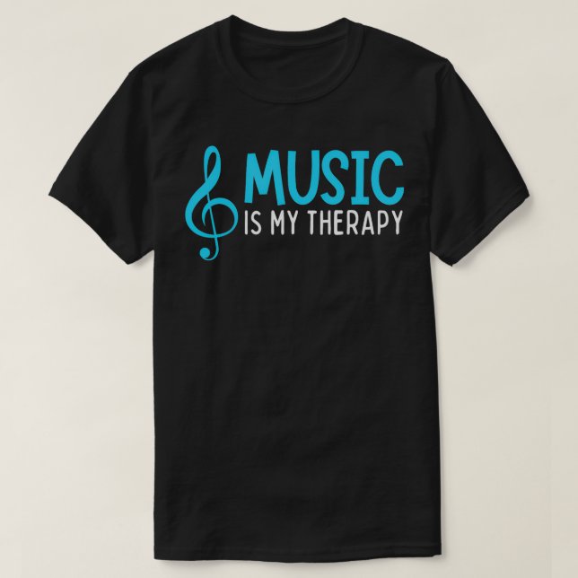 Camiseta La música es mi terapia música encantada de música (Diseño del anverso)