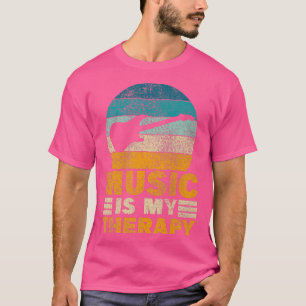 Camiseta La música es mi TherapyFunny Instrument Electric B