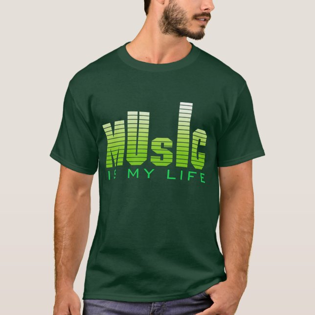 Camiseta La música es mi vida (Anverso)