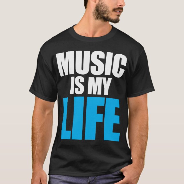Camiseta La música es mi vida (Anverso)