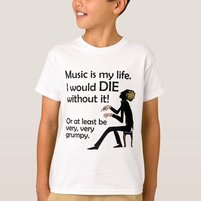 Camiseta La música es mi vida (Anverso)
