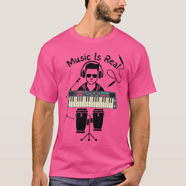 Camiseta La música es real (Anverso)