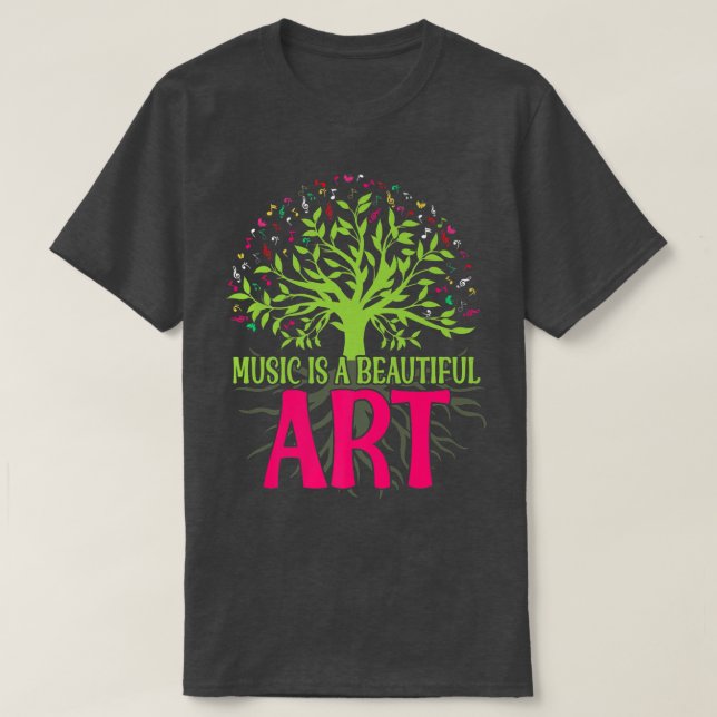 Camiseta La Música Es Una Hermosa Música Musical (Diseño del anverso)