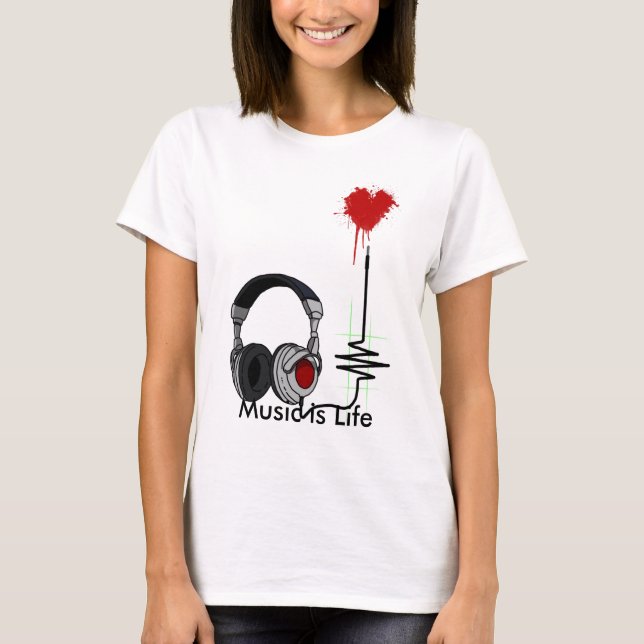 Camiseta La música es vida (Anverso)