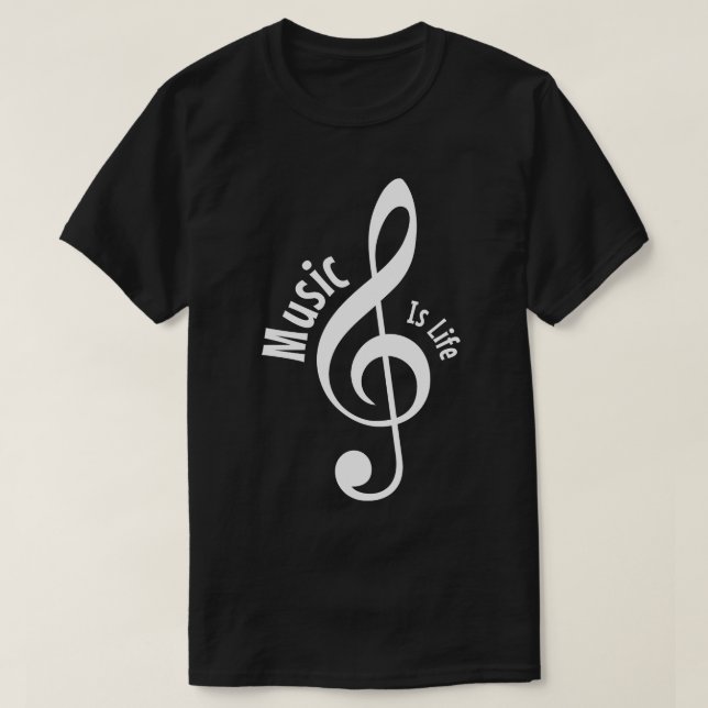 Camiseta La música es vida (Diseño del anverso)