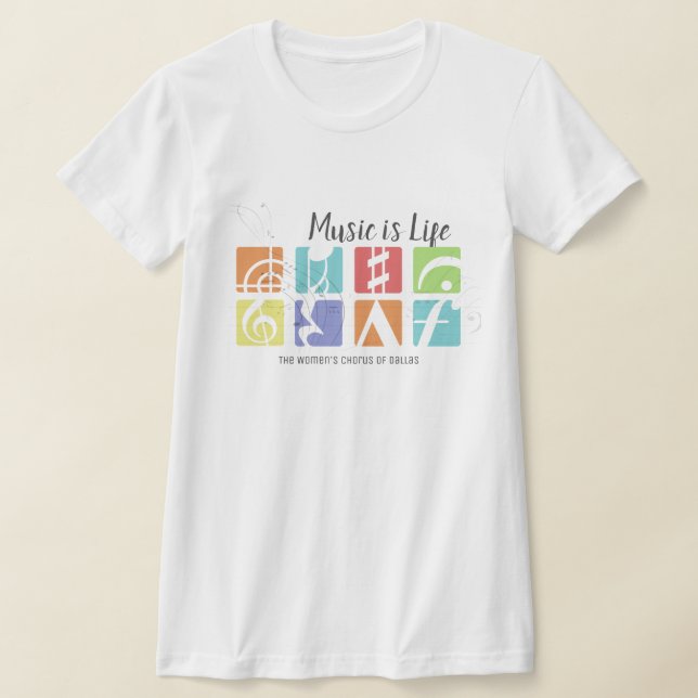 Camiseta La música es vida (Distribución)