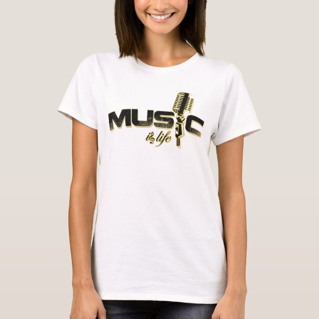 Camiseta La música es vida (Anverso)