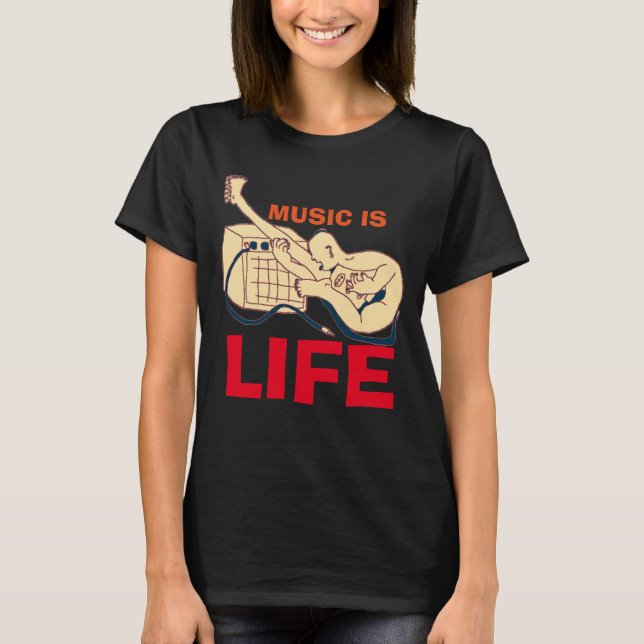 Camiseta La música es vida (Anverso)