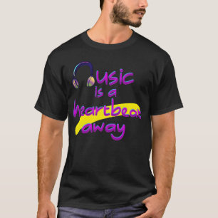 Camiseta La música está a un latido de distancia vintage