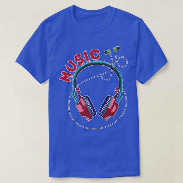 Camiseta La música está en los audífonos del aire (Diseño del anverso)