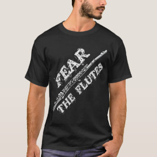 Camiseta La Música Flute Gif Teme A Las Flautas Marchando B