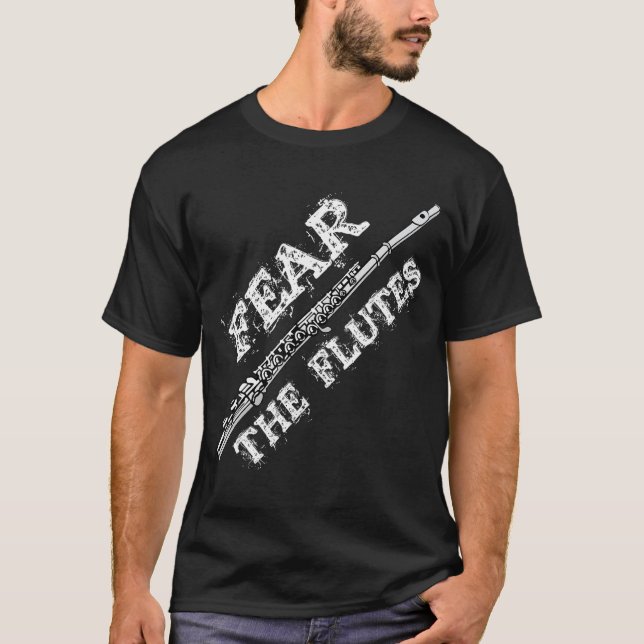 Camiseta La Música Flute Gif Teme A Las Flautas Marchando B (Anverso)