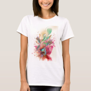 Camiseta La música fresca del clef agudo de los