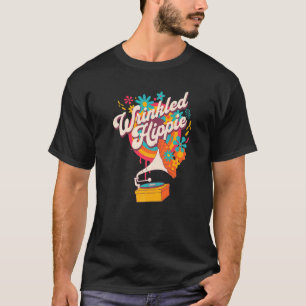 Camiseta La música hippie retro de los años 70 arde hipp