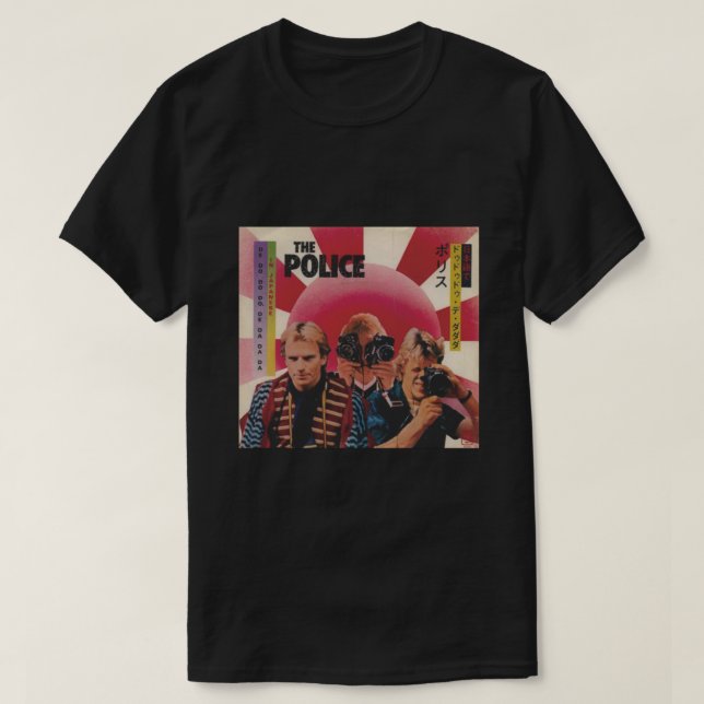 Camiseta La música le da a la policía la banda (Diseño del anverso)