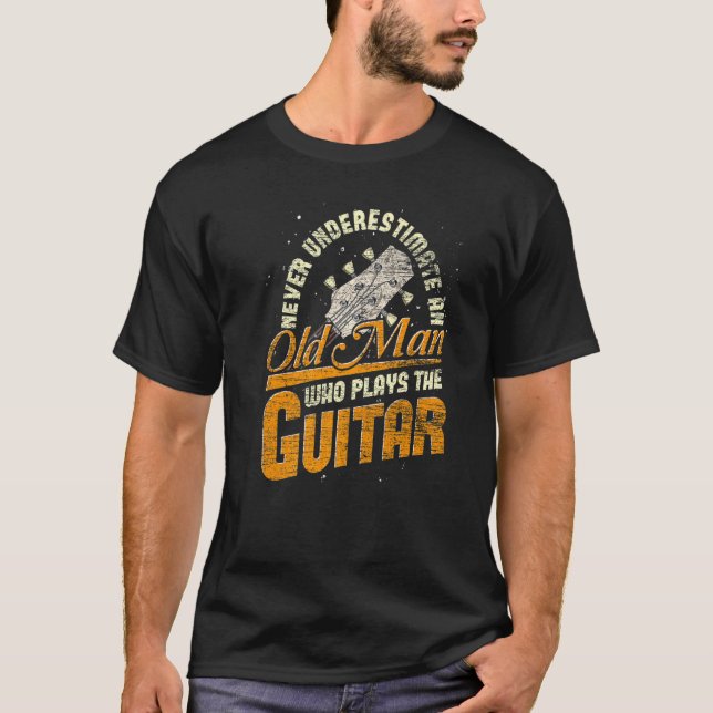 Camiseta La música masculina nunca subestima a un anciano q (Anverso)