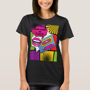 Camiseta La música me hace feliz gráfico