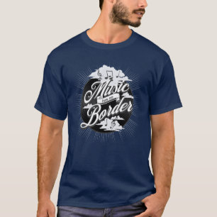 Camiseta La música no tiene una nota de música de borde