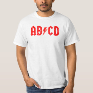 Camiseta La música rock de ABCD símbolo gracioso escuela 